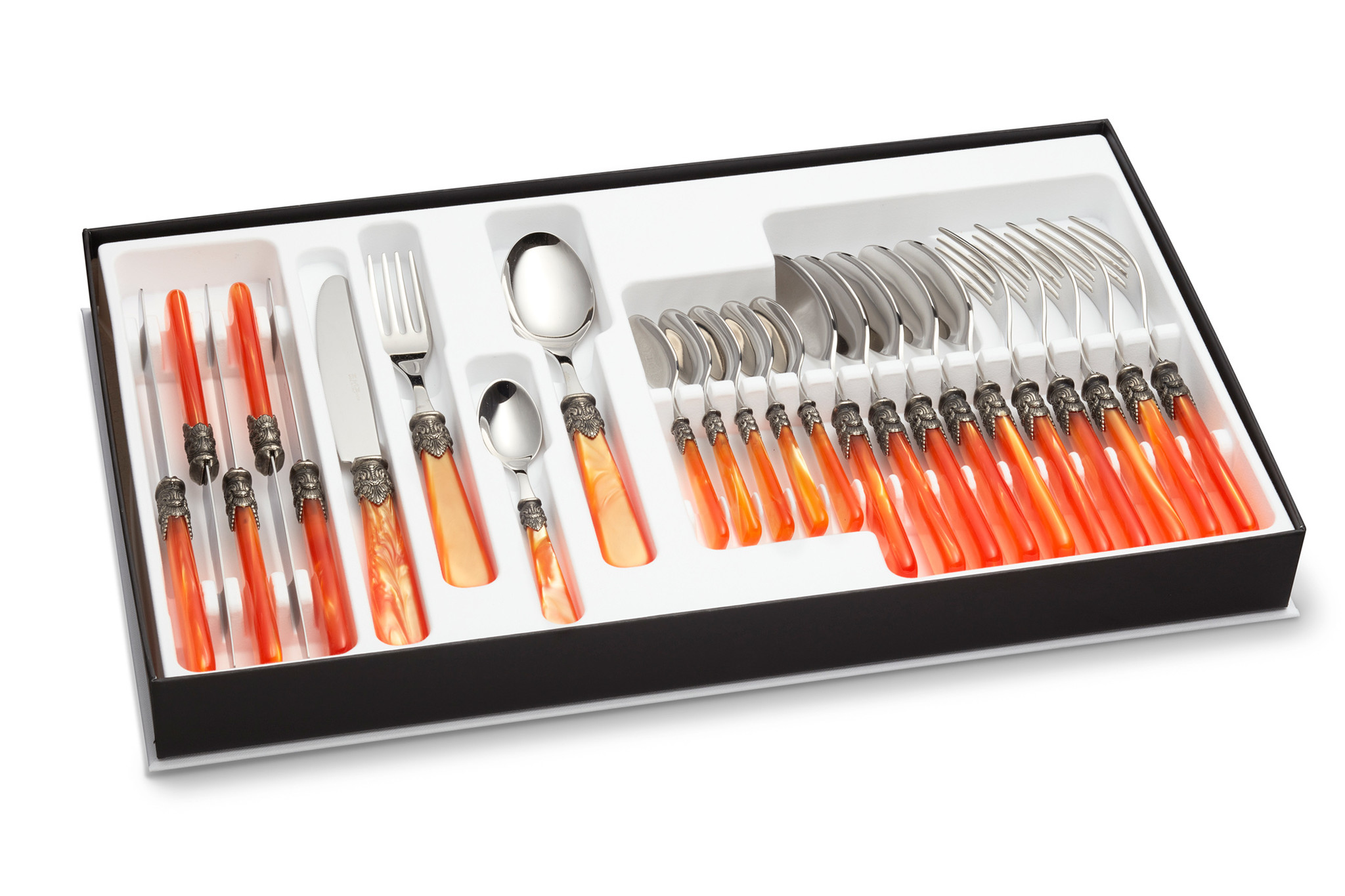 Coffret de couverts, Orange (nacré)