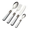 Dinner Cutlery Set, Gray with Mother of Pearl, 4 pieces, 1 person