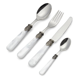 4-teilig, Besteckset, Weiß (perlmutt)