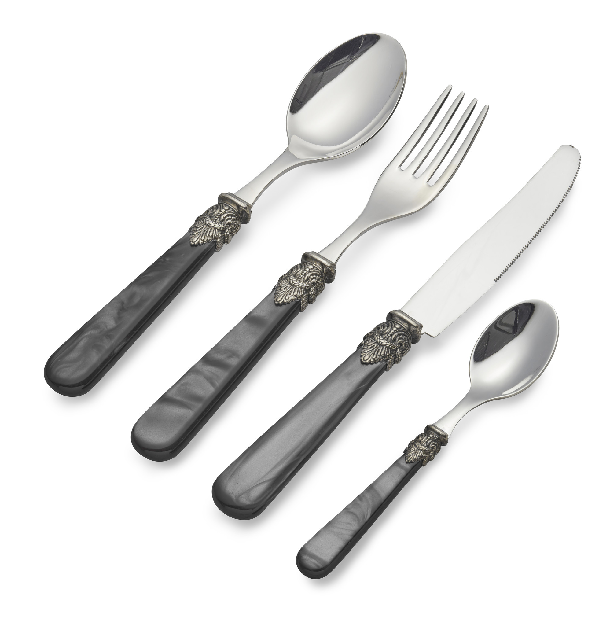 Service de Couverts, Noir (éclat nacré), Dîner