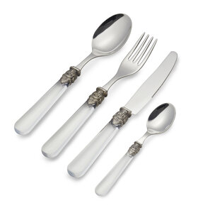 4-teiliges Tafelbesteckset, Transparent