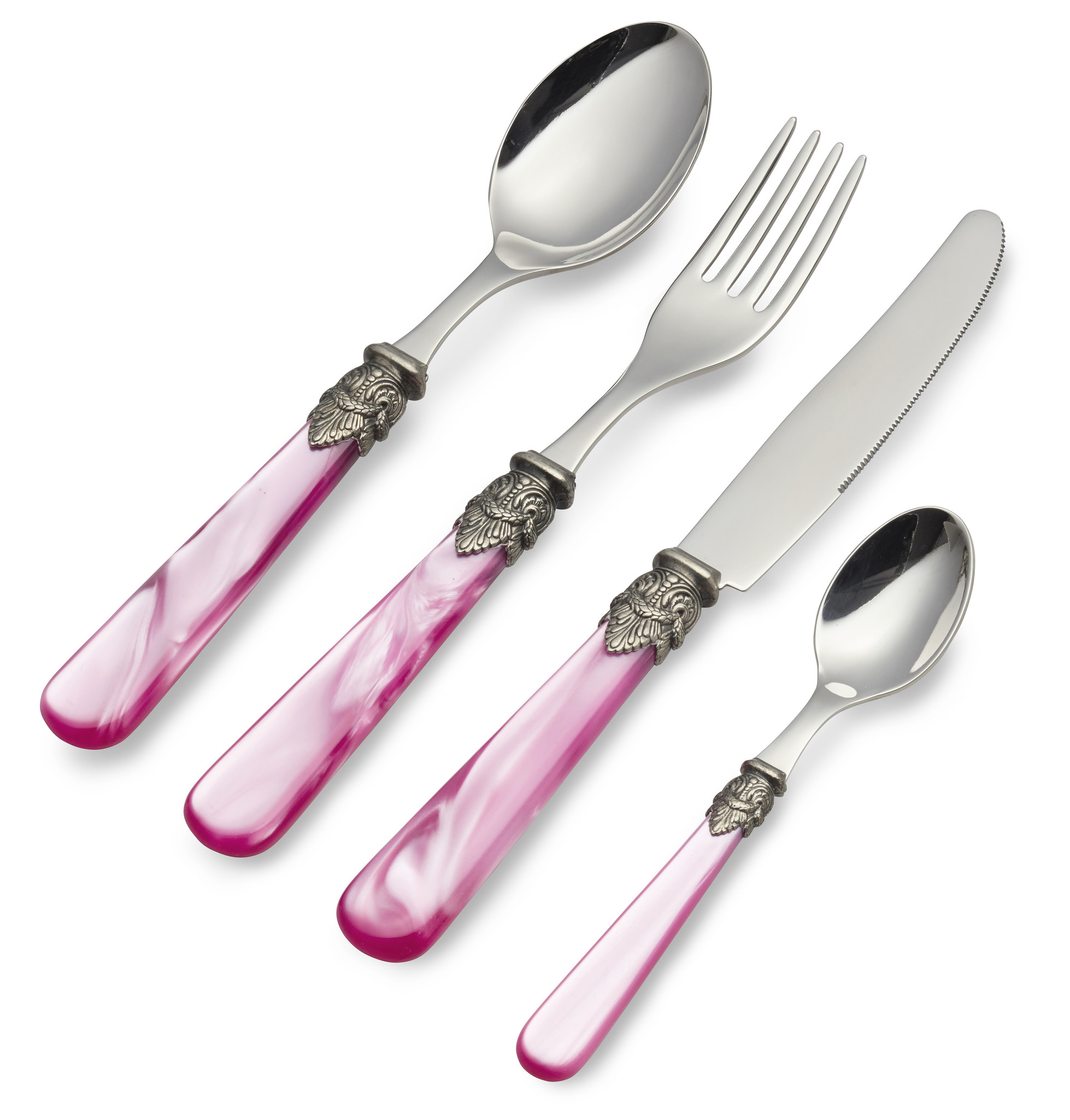 Cutlery Set, Fuchsia (mother-of-pearl sheen), Dinner