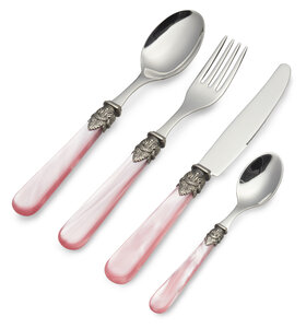 4-teiliges Tafelbesteckset, Rosa (Perlmutt)
