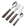 Dinner Cutlery Set, Turtle Brown, 4 pieces, 1 person