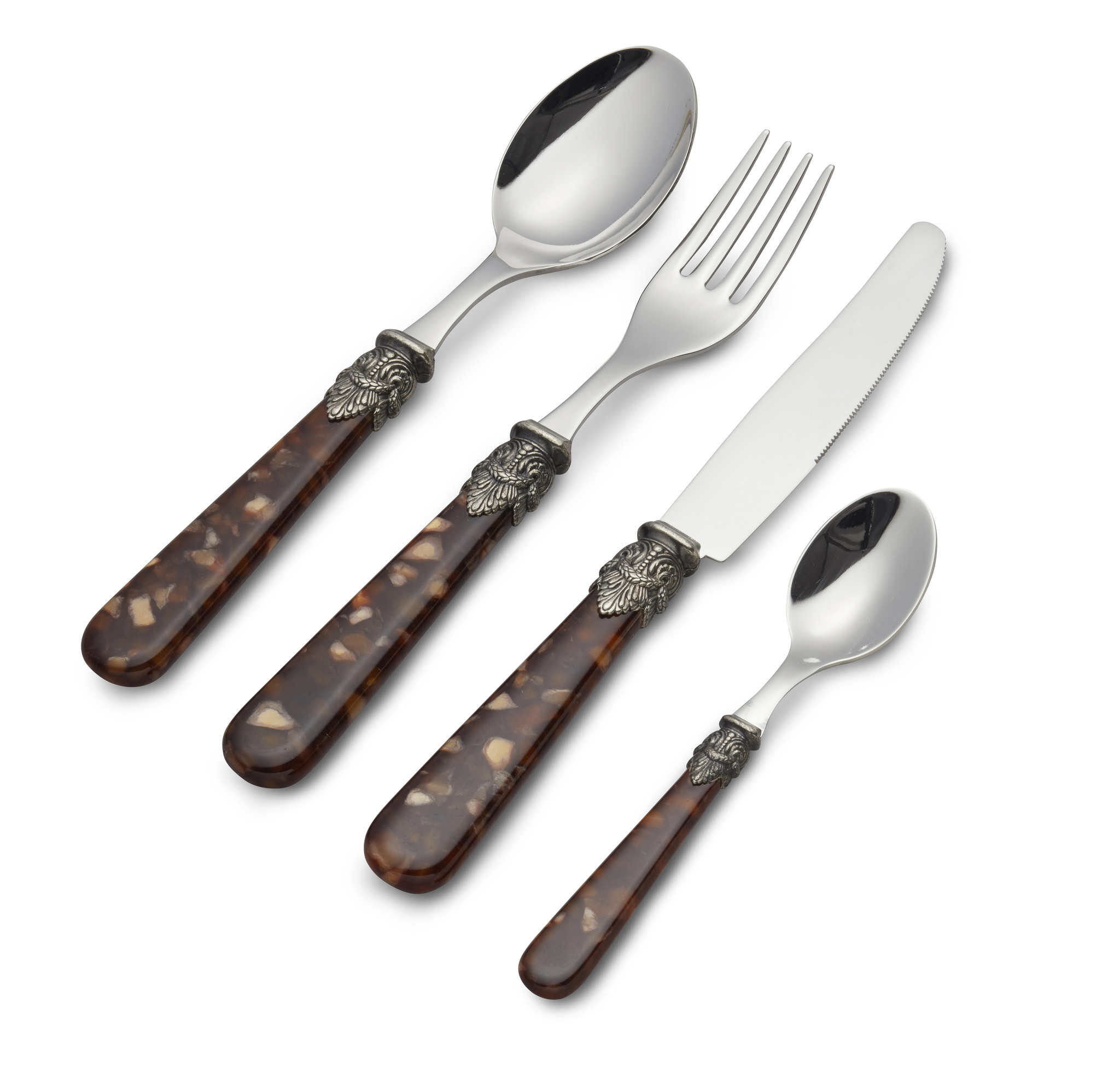 Service de Couverts, Marron (motif tortue), Dîner