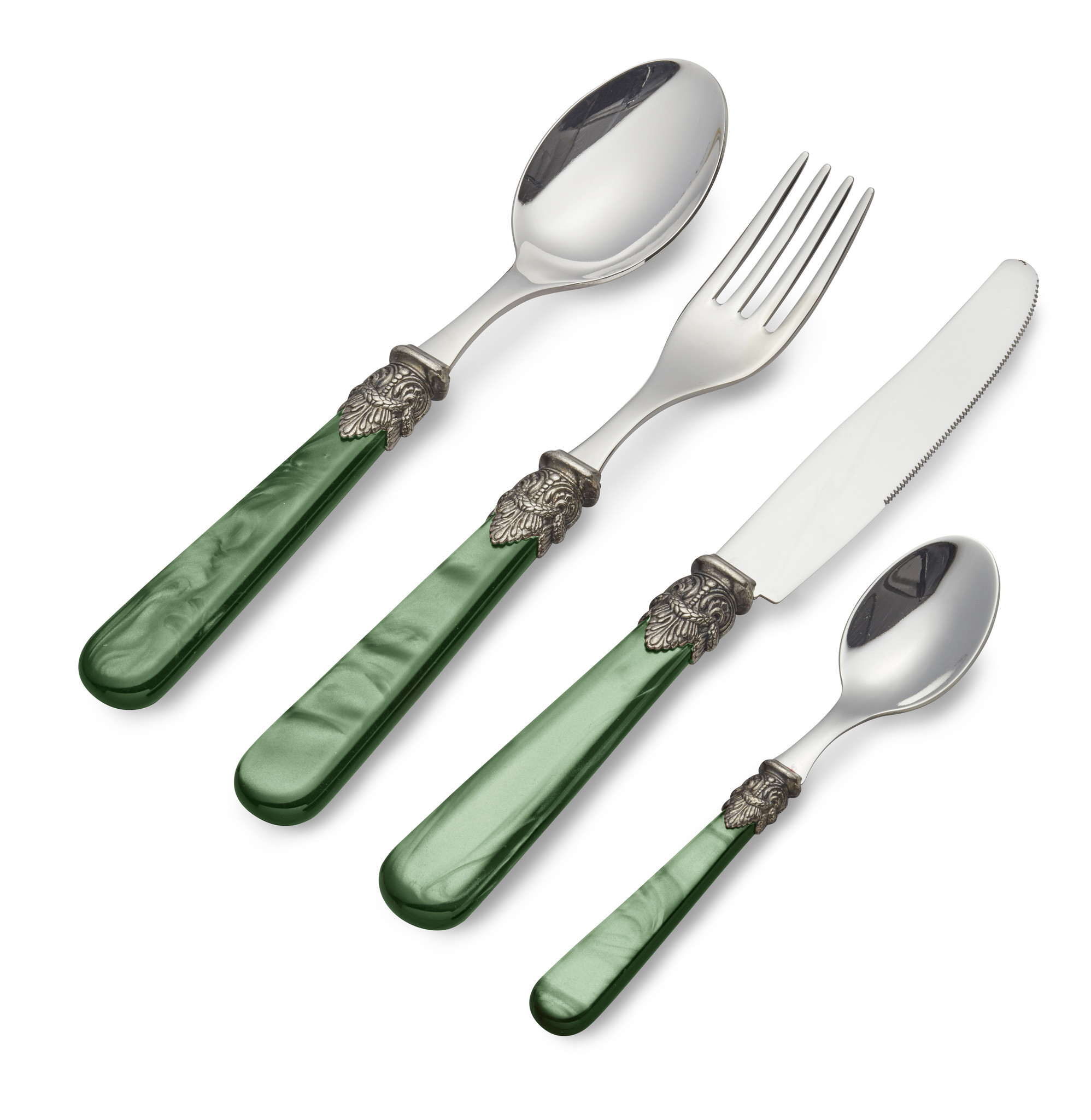 Service de Couverts, Vert (nacré), Dîner