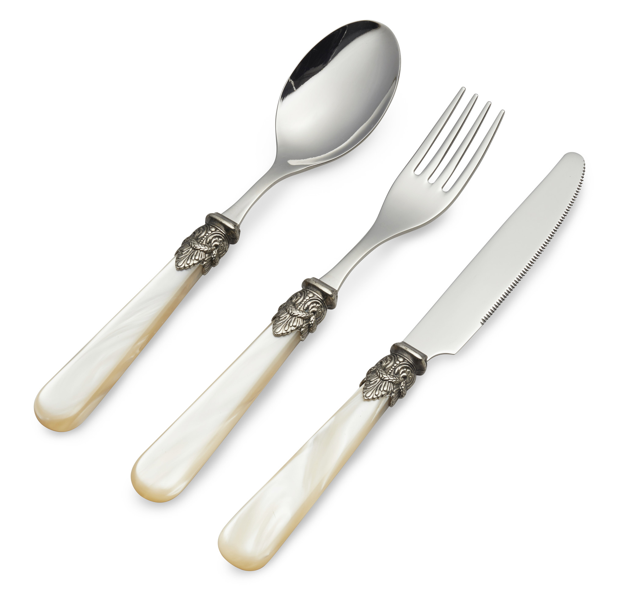 Cutlery Set, Ivory (mother-of-pearl sheen), Breakfast
