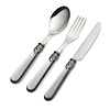 3-teiliges Besteckset, 1 Person, Grau (perlmutt), perfekt als Frühstücksbesteck