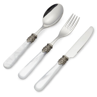 3-teilig, Besteckset, Weiß (perlmutt)
