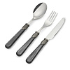 Breakfast Cutlery Set, Black with Mother of Pearl, 3 pieces, 1 person
