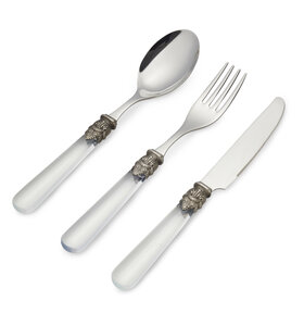 3-teiliges Frühstücksbesteckset, Transparent