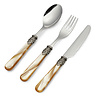 Breakfast Cutlery Set, Honey with Mother of Pearl, 3 pieces, 1 person