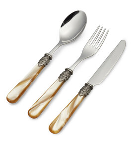 3-teiliges Frühstücksbesteckset, Honig (Perlmutt)