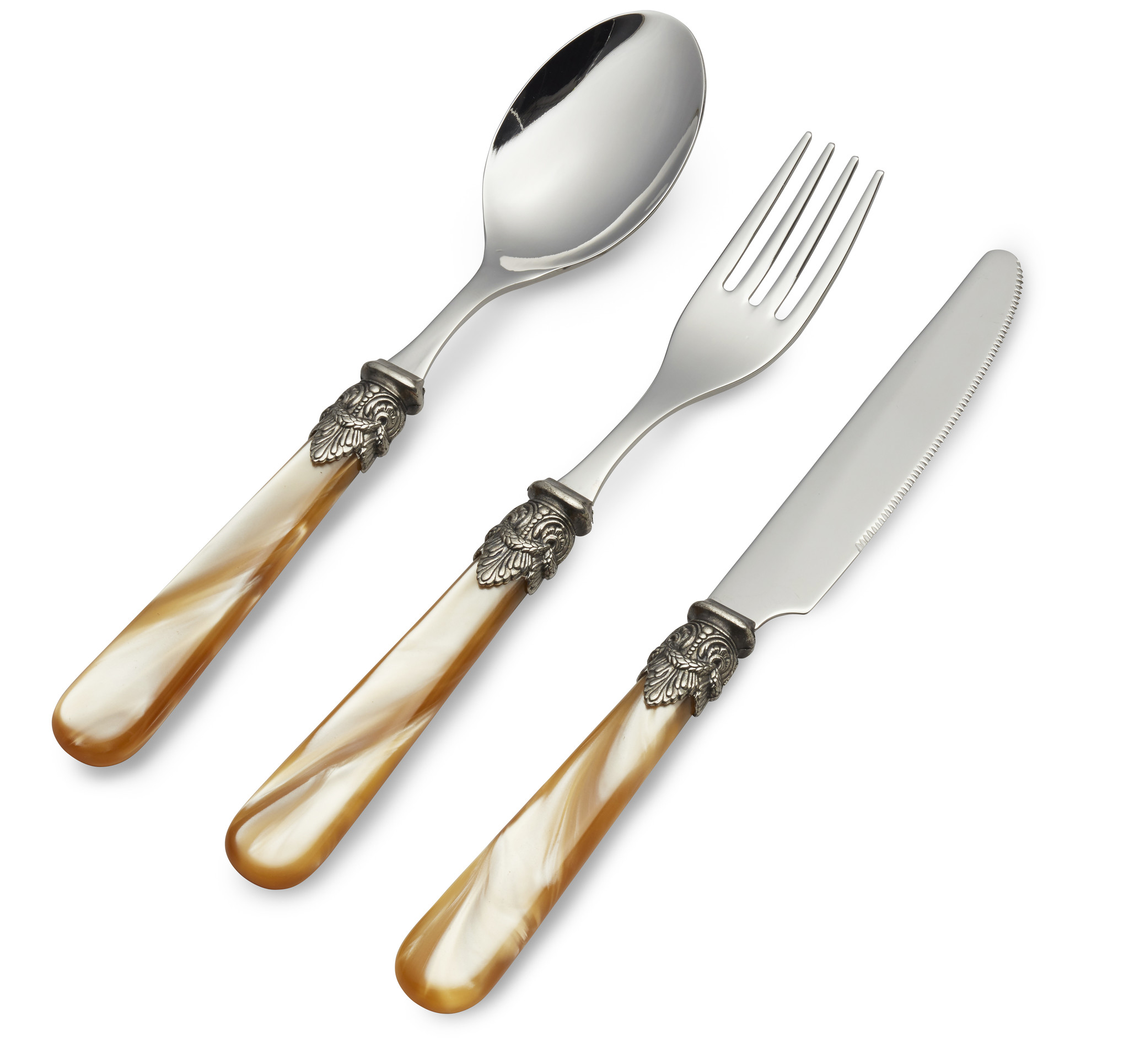 Cutlery Set, Honey Gold (mother-of-pearl), Breakfast