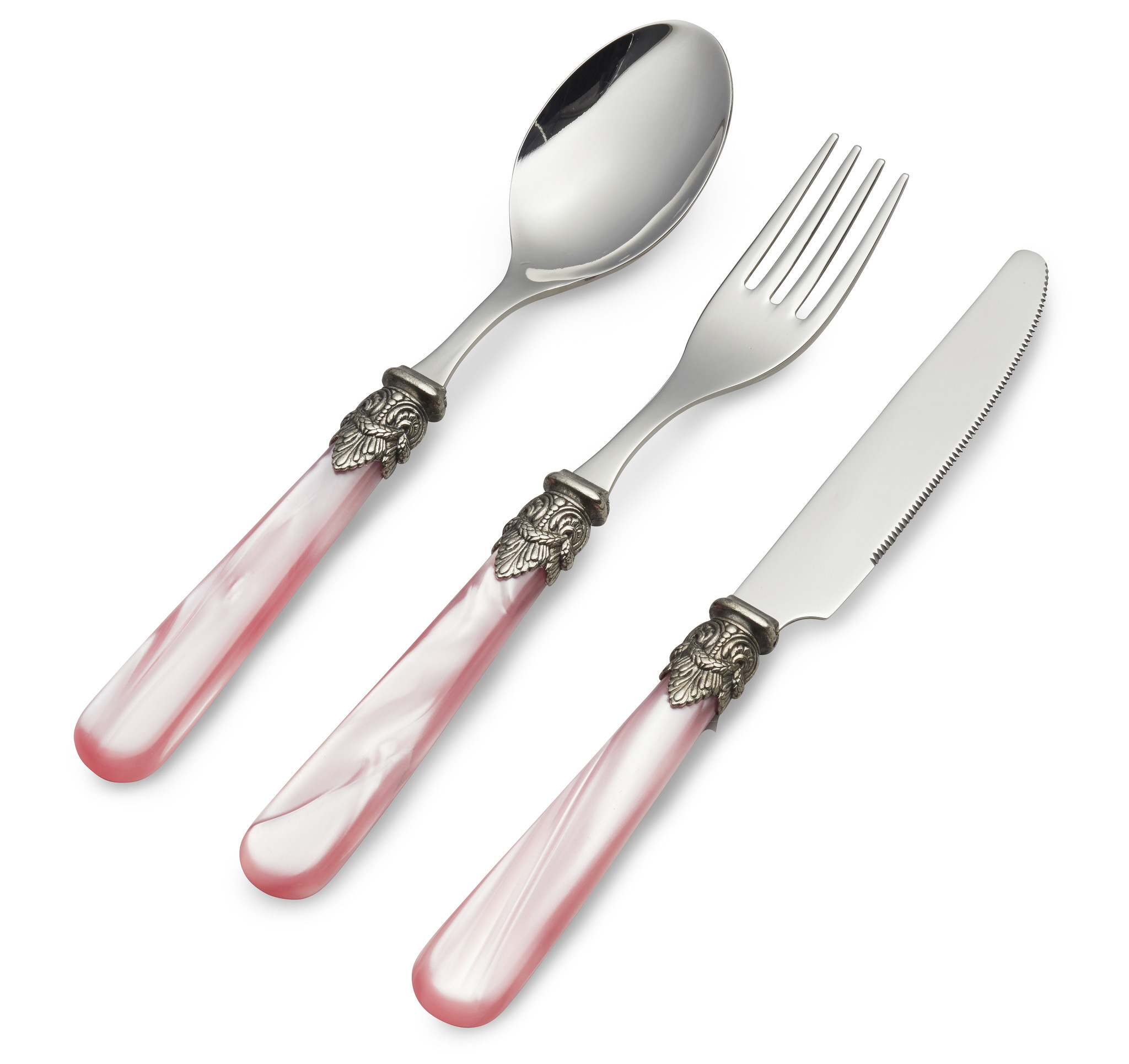 Cutlery Set, Pink (mother-of-pearl sheen), Breakfast