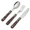 3-teiliges Besteckset, 1 Person, Braun (schildkröte), perfekt als Frühstücksbesteck
