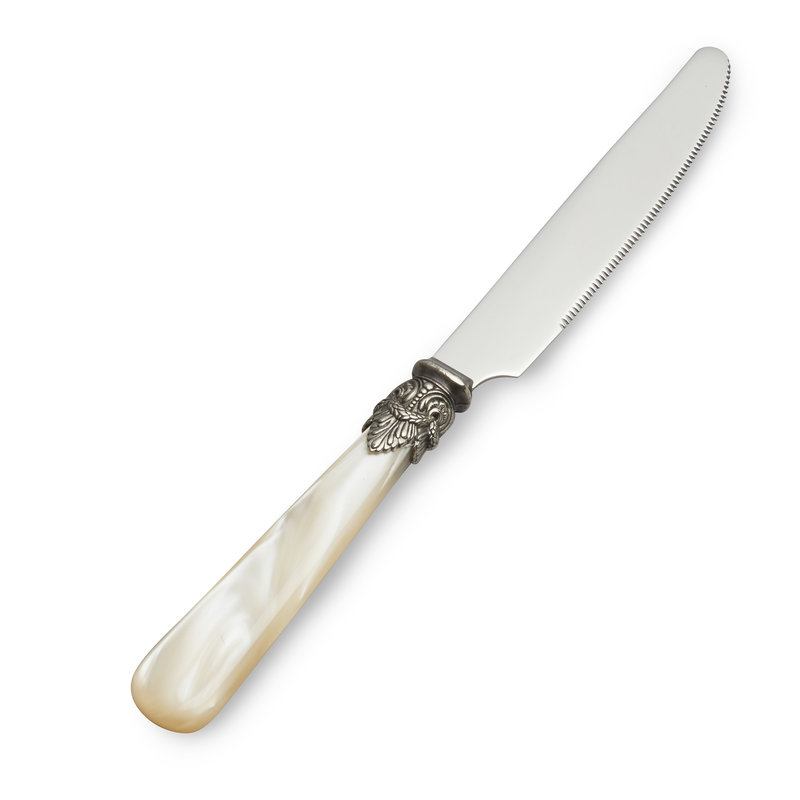 Frühstücksmesser, Elfenbein mit Perlmutt
