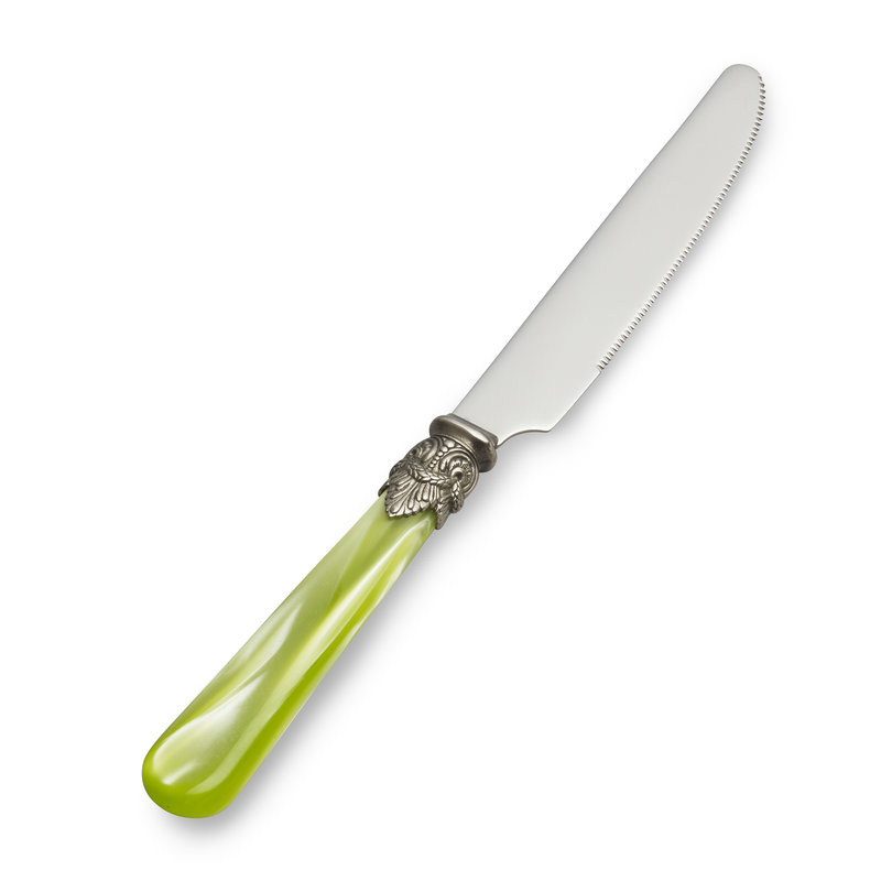 Frühstücksmesser, Hellgrün mit Perlmutt