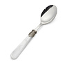 Breakfast Spoon, White with Mother of Pearl