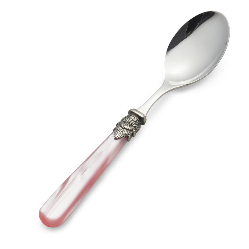 Breakfast Spoon, Pink with Mother of Pearl
