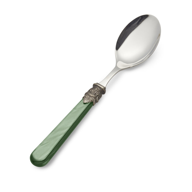 Frühstückslöffel, Grün mit Perlmutt