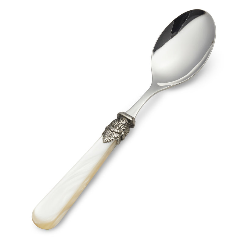 Breakfast Spoon, Ivory with Mother of Pearl