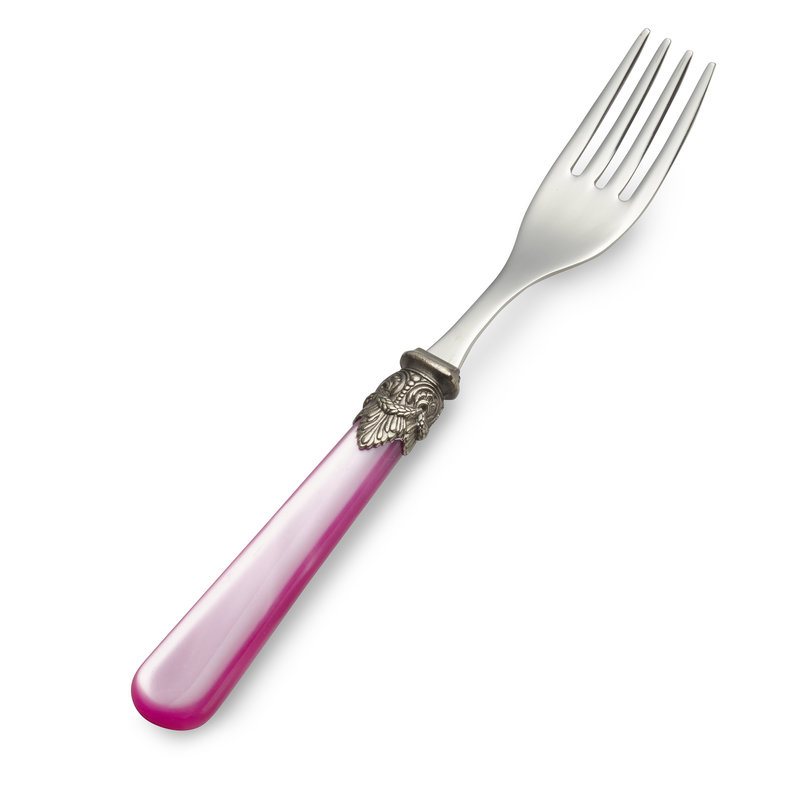 Breakfast Fork, Fuchsia with Mother of Pearl