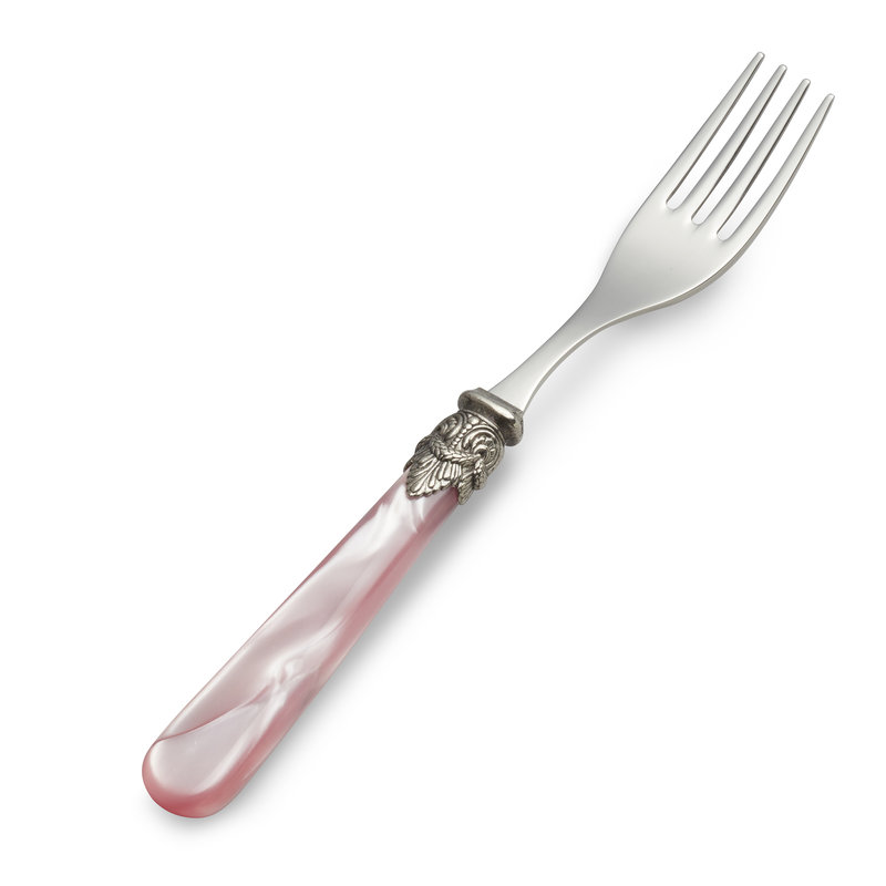 Breakfast Fork, Pink with Mother of Pearl