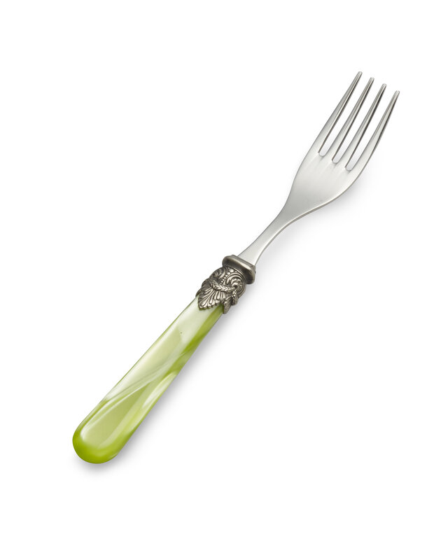 Breakfast fork, light green (mother-of-pearl), EME Napoleon