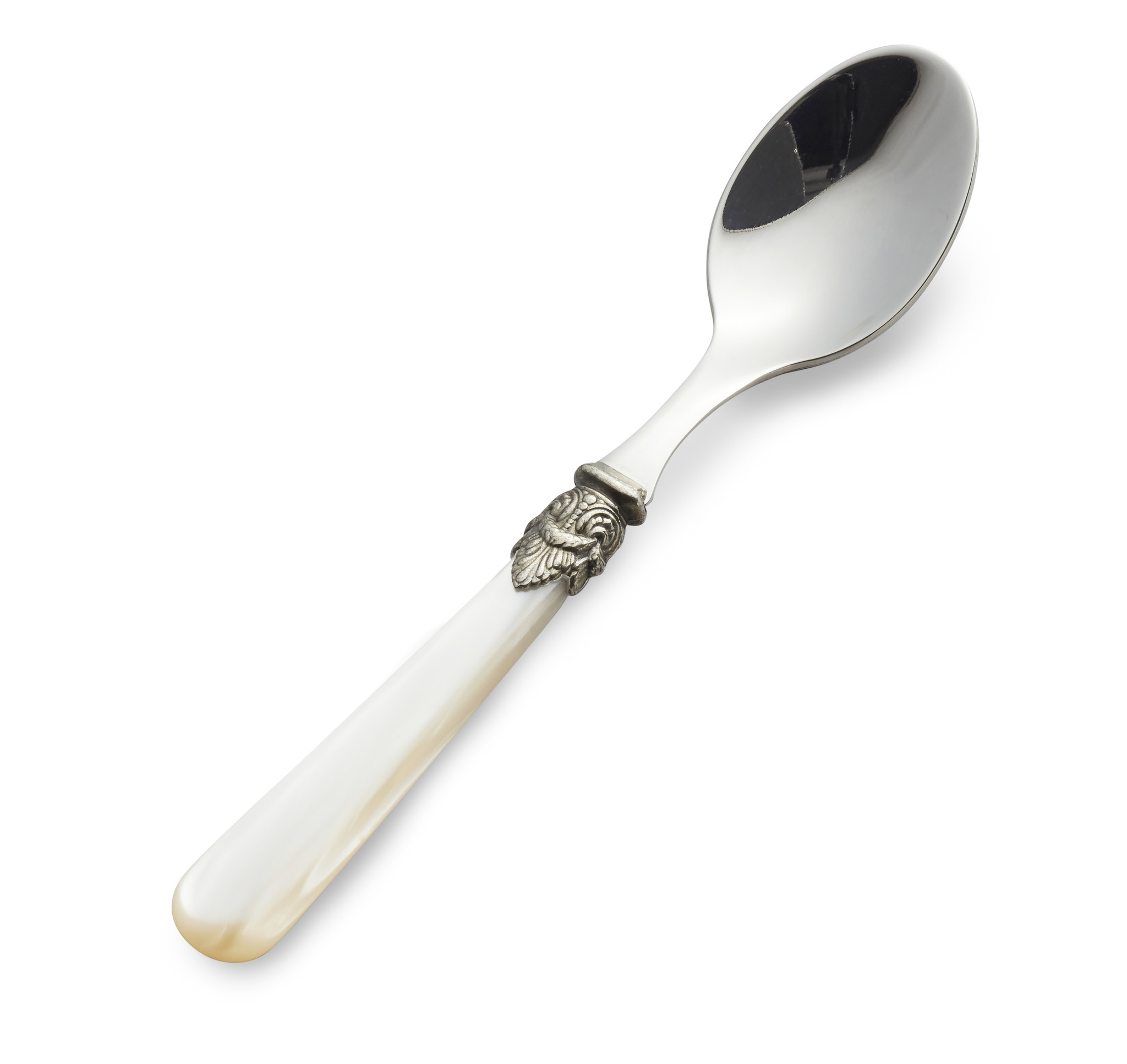 Cucharilla de té, con mango Marfil (brillo nácar)