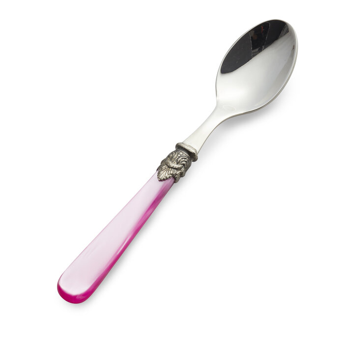 Cuillère à Thé, avec manche Fuchsia (nacré)
