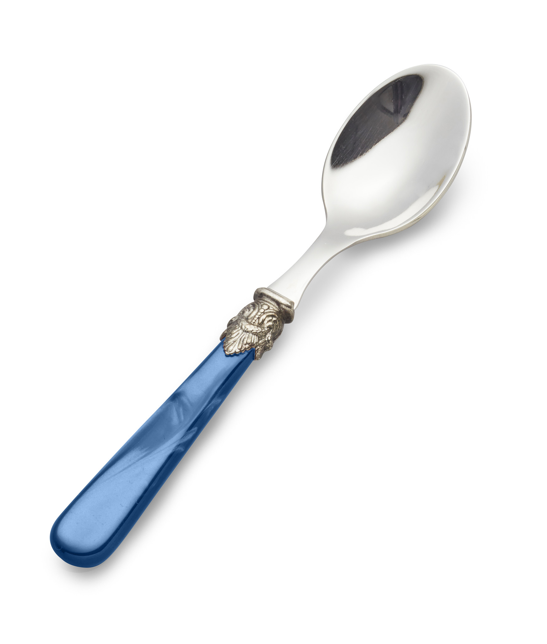 Cuillère à Thé, avec manche Bleu (éclat nacré)