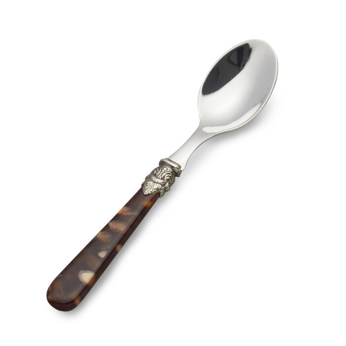 Cuillère à Thé, avec manche Marron (motif tortue)