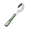 Teaspoon, with Green handle (mother-of-pearl sheen)