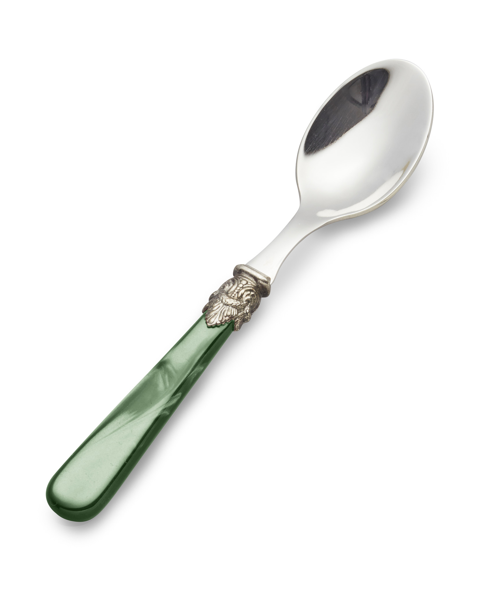 Cucharilla de té, con mango Verde (brillo nácar)