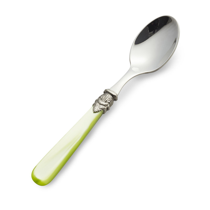 Teaspoon / Coffee spoon, Light Green with Mother of Pearl (5,7 inch)