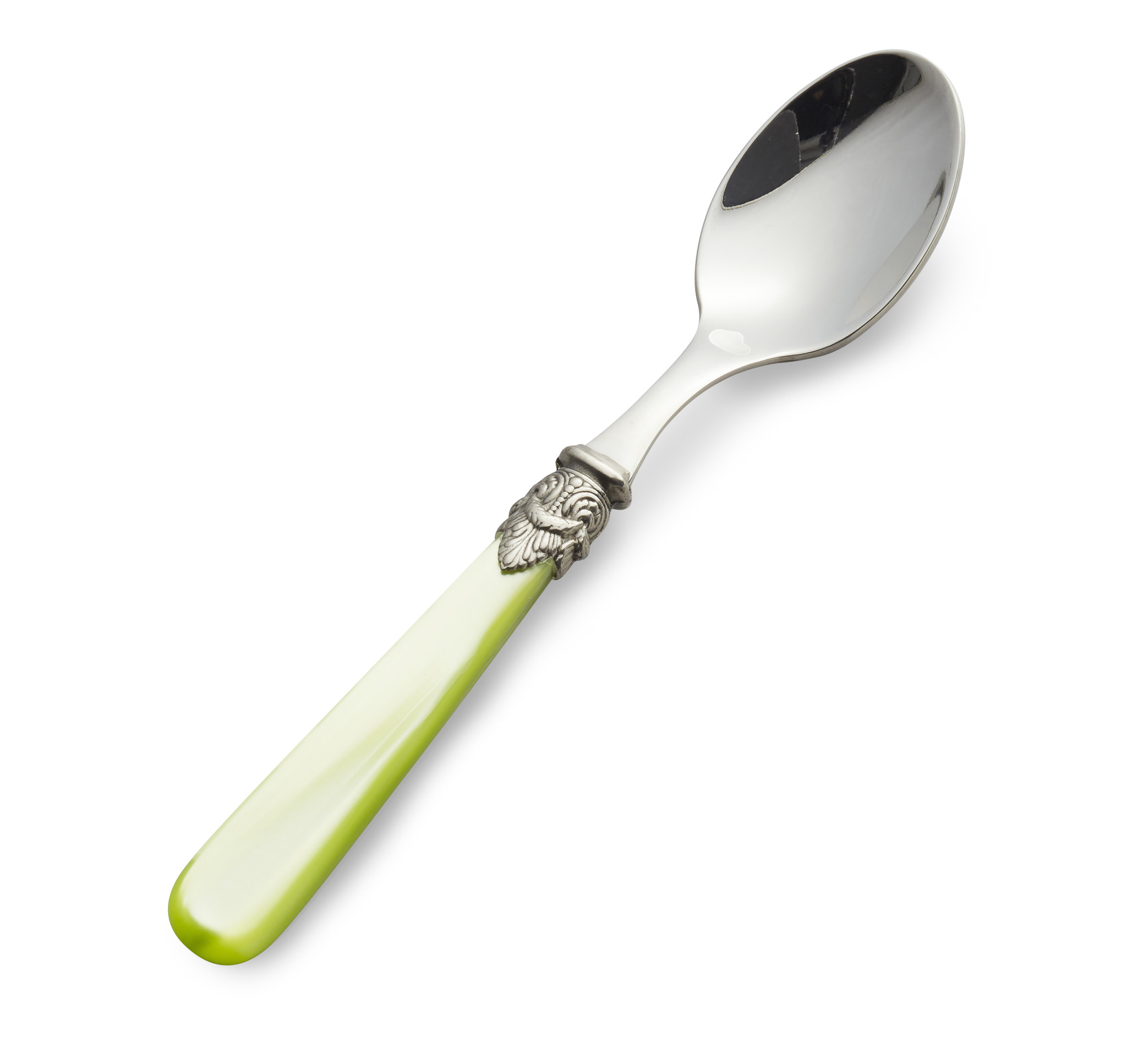 Theelepel, met Lichtgroen handvat (parelmoer), EME Napoleon