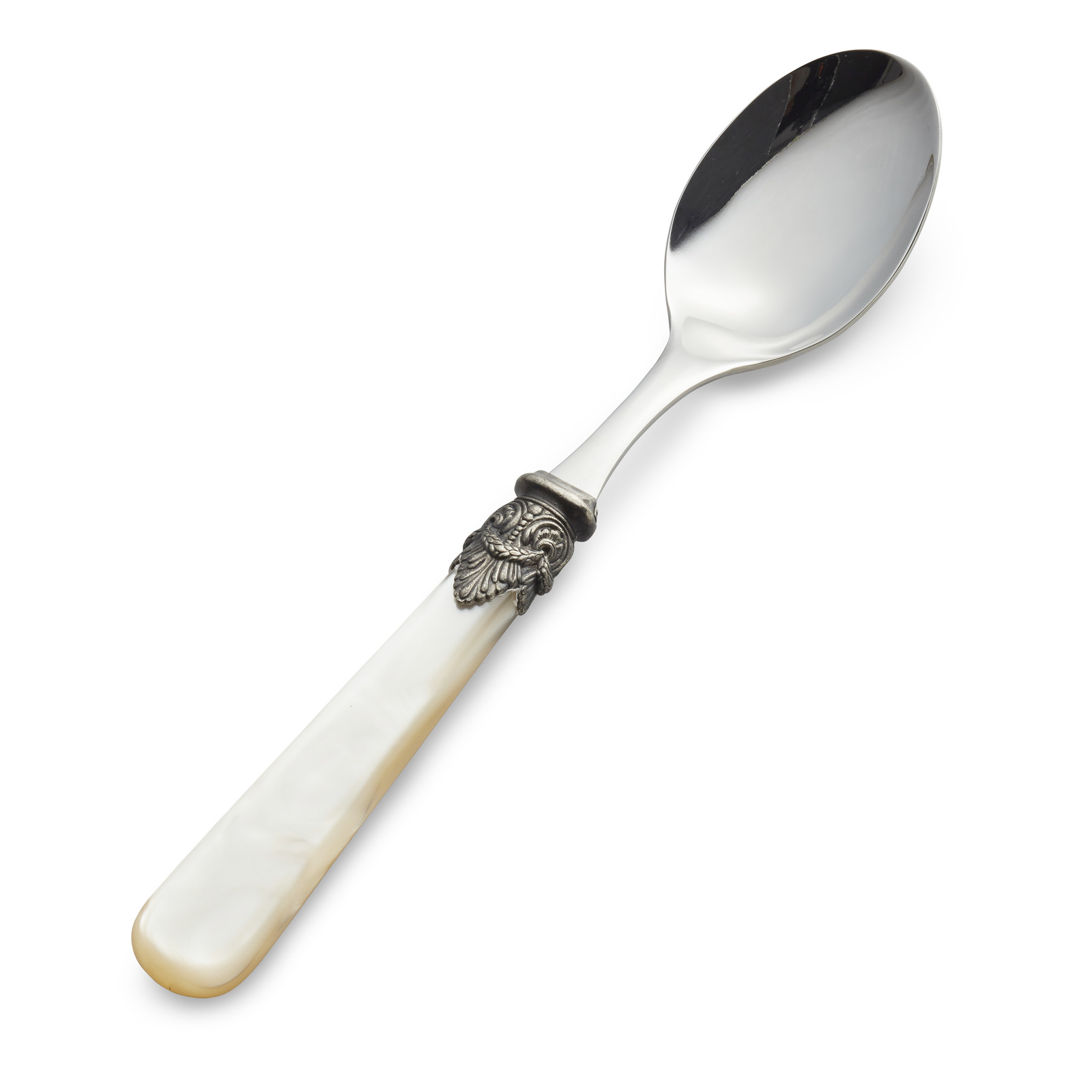 Dinner Spoon, Ivory with Mother of Pearl