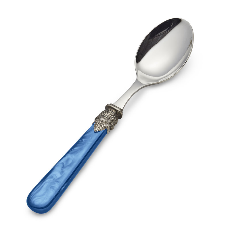 Tafellöffel, Blau mit Perlmutt