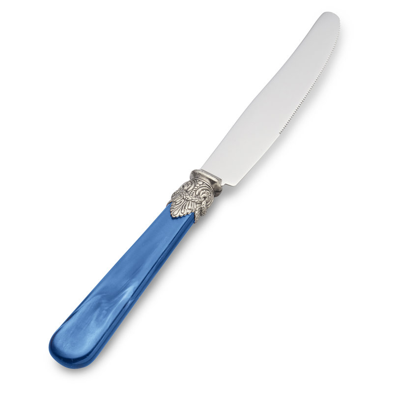 Dinermes Blauw met Parelmoer.