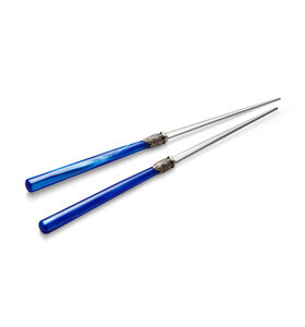 Chopsticks, blue (mother-of-pearl)