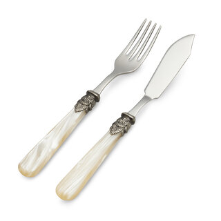 Fish Cutlery, Ivory (mother-of-pearl)