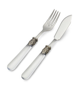 2-teiliges Fischbesteck, Transparent