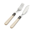 2-piece Fish Cutlery Set (fish knife, fish fork), Ivory without Mother of Pearl, 1 person