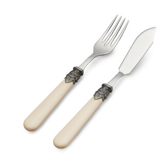 Fischbesteck, Elfenbein (matt)