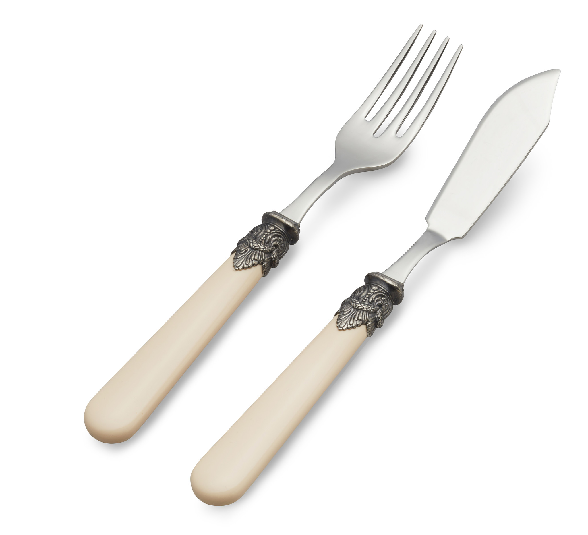 Cutlery Set, Ivory (plain), for Fish