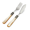 2-piece Fish Cutlery Set (fish knife, fish fork), Honey with Mother of Pearl, 1 person