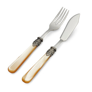 Couverts Poisson, Miel Or (éclat nacré)