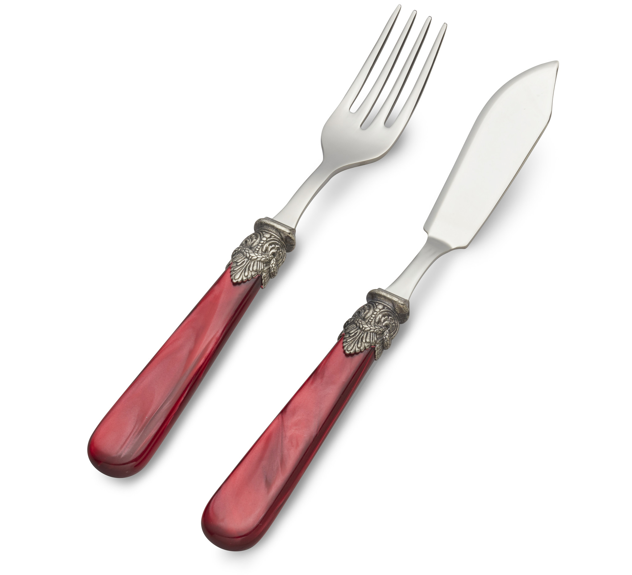 Cutlery Set, Red (mother-of-pearl), for Fish