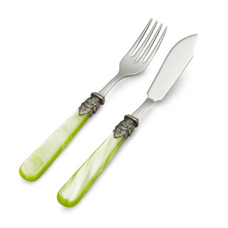 Couverts Poisson, Vert Clair (éclat nacré)